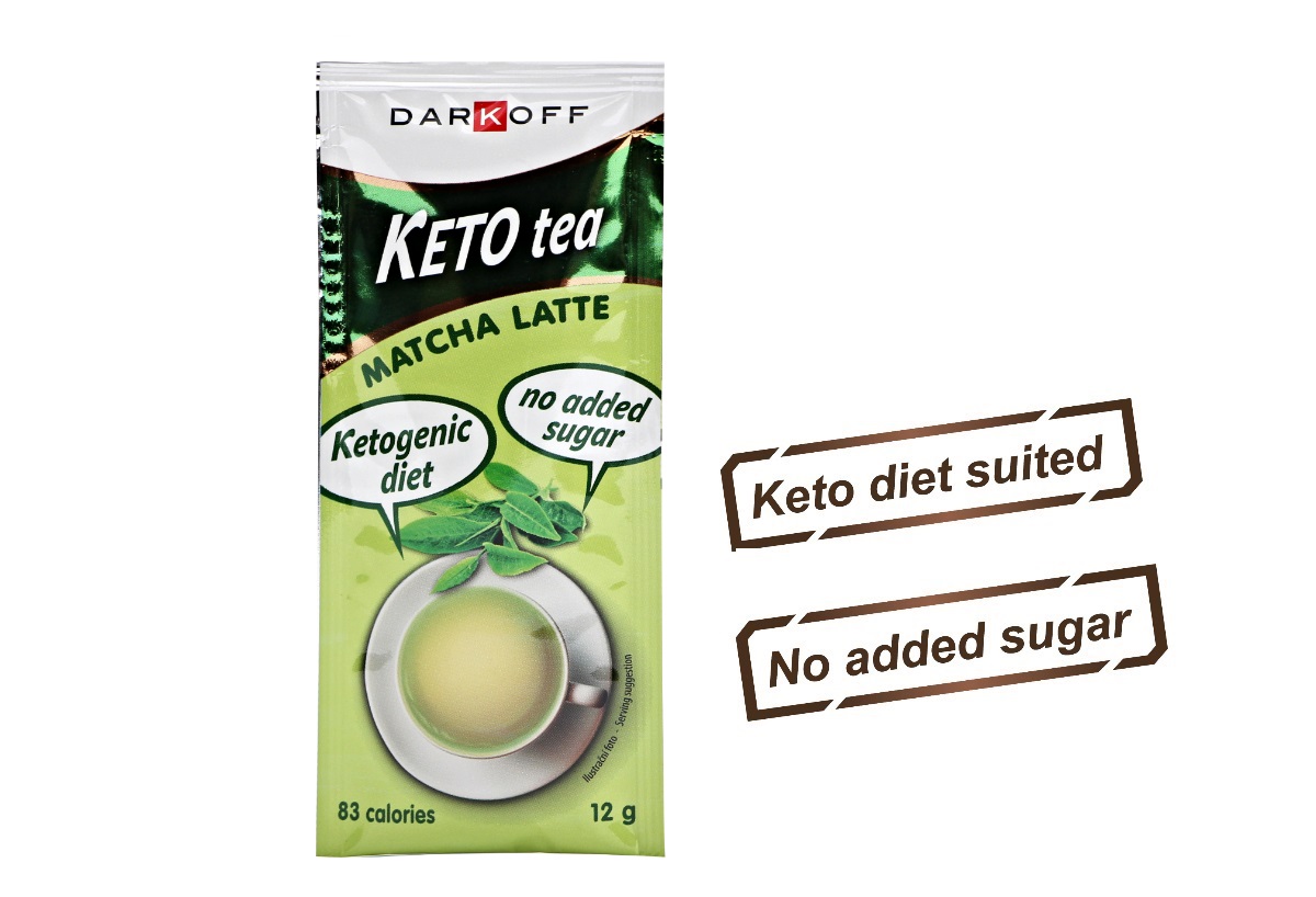 Keto Tea Matcha latte - DARKOFF branded powdered drinks and mixes